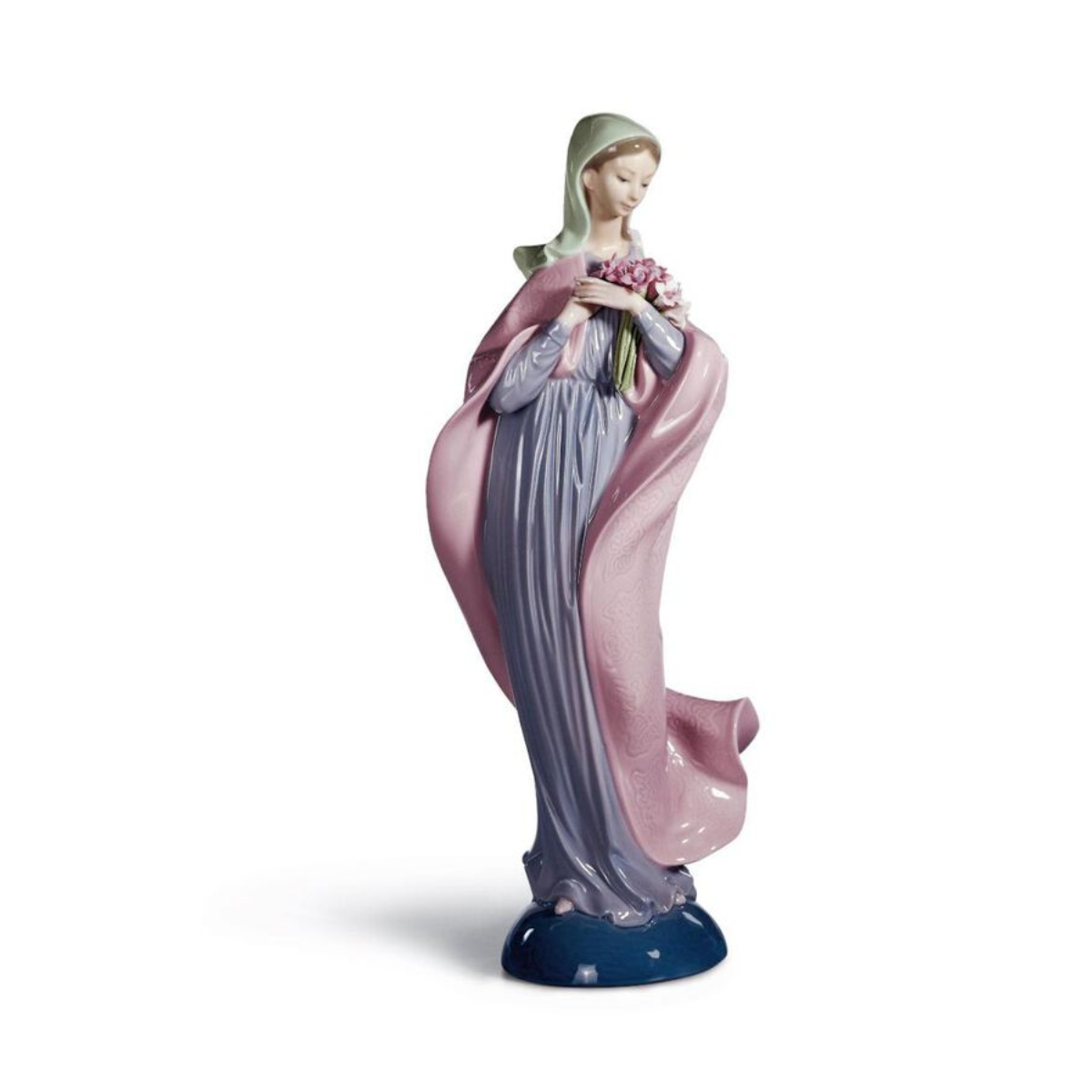 

Lladro Our Lady W/flowers Figurine